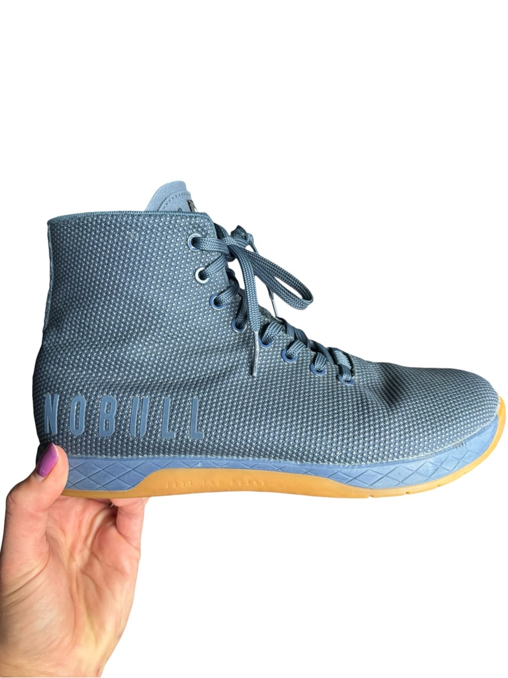 NOBULL SuperFabric High Top Training Shoes Blue Gum Men 10 Women 11.5
